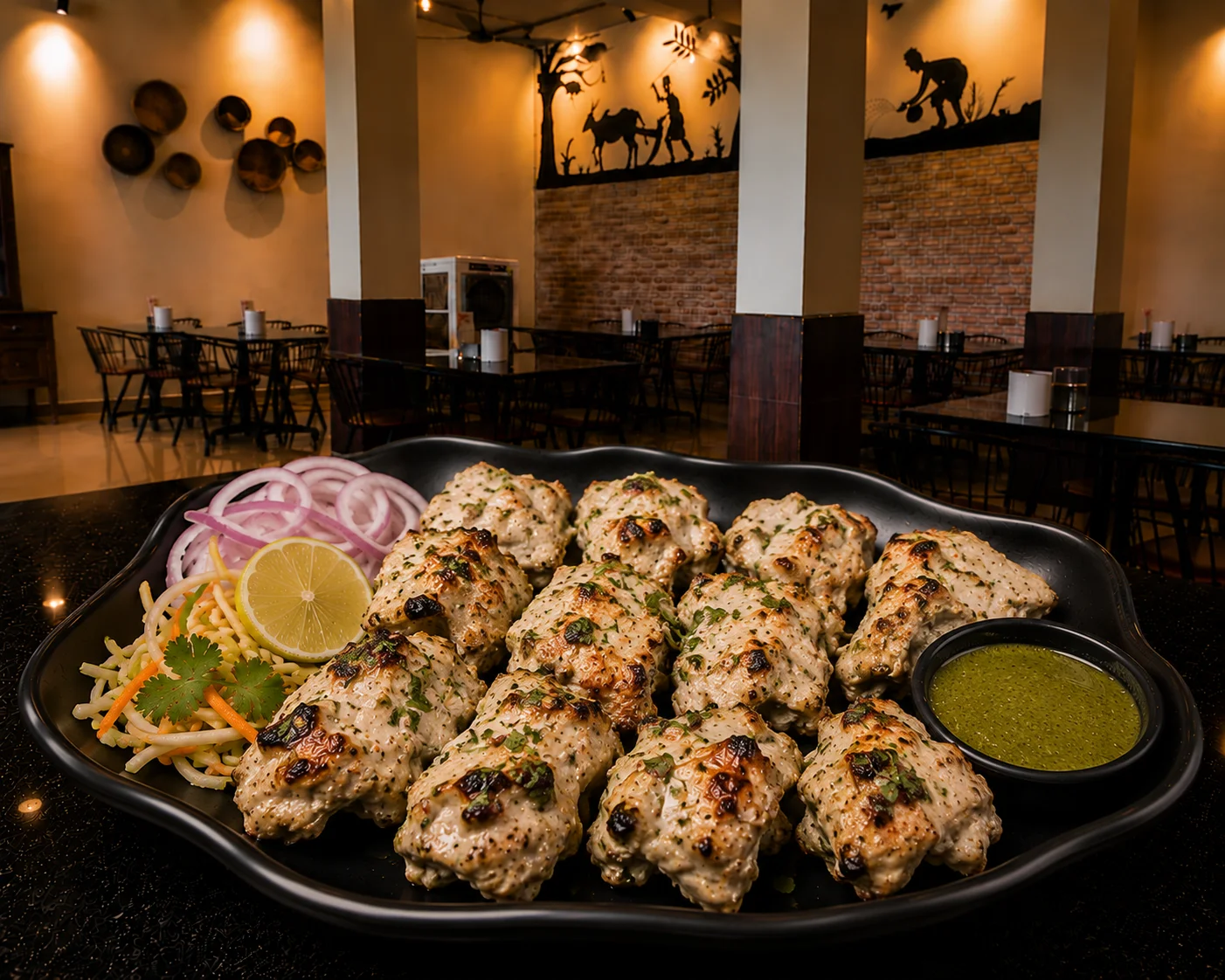 Chicken Malai Tikka - Non-Veg dish at The Farmer's Kitchen Shirwal